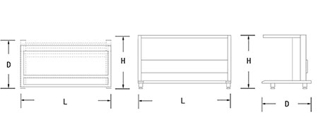 C Frame Laboratory Table