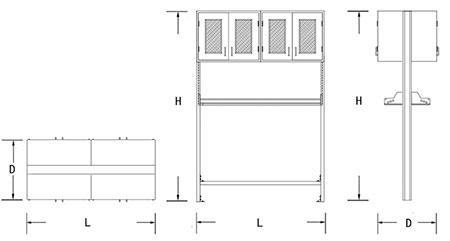 Laboratory Shelving System (Double-Sided)